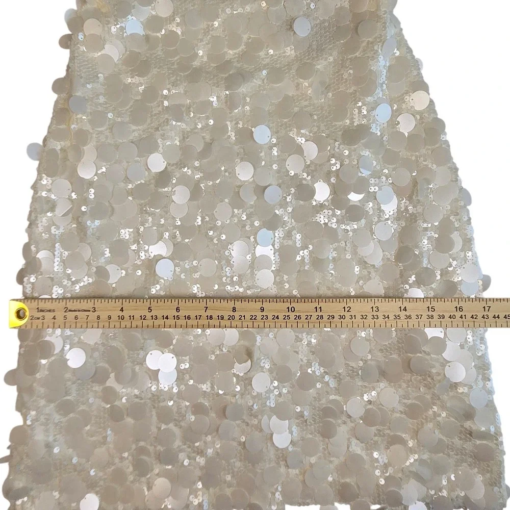 Meshki White Sequin Mini Dress with Cutout - Picture 12 of 14